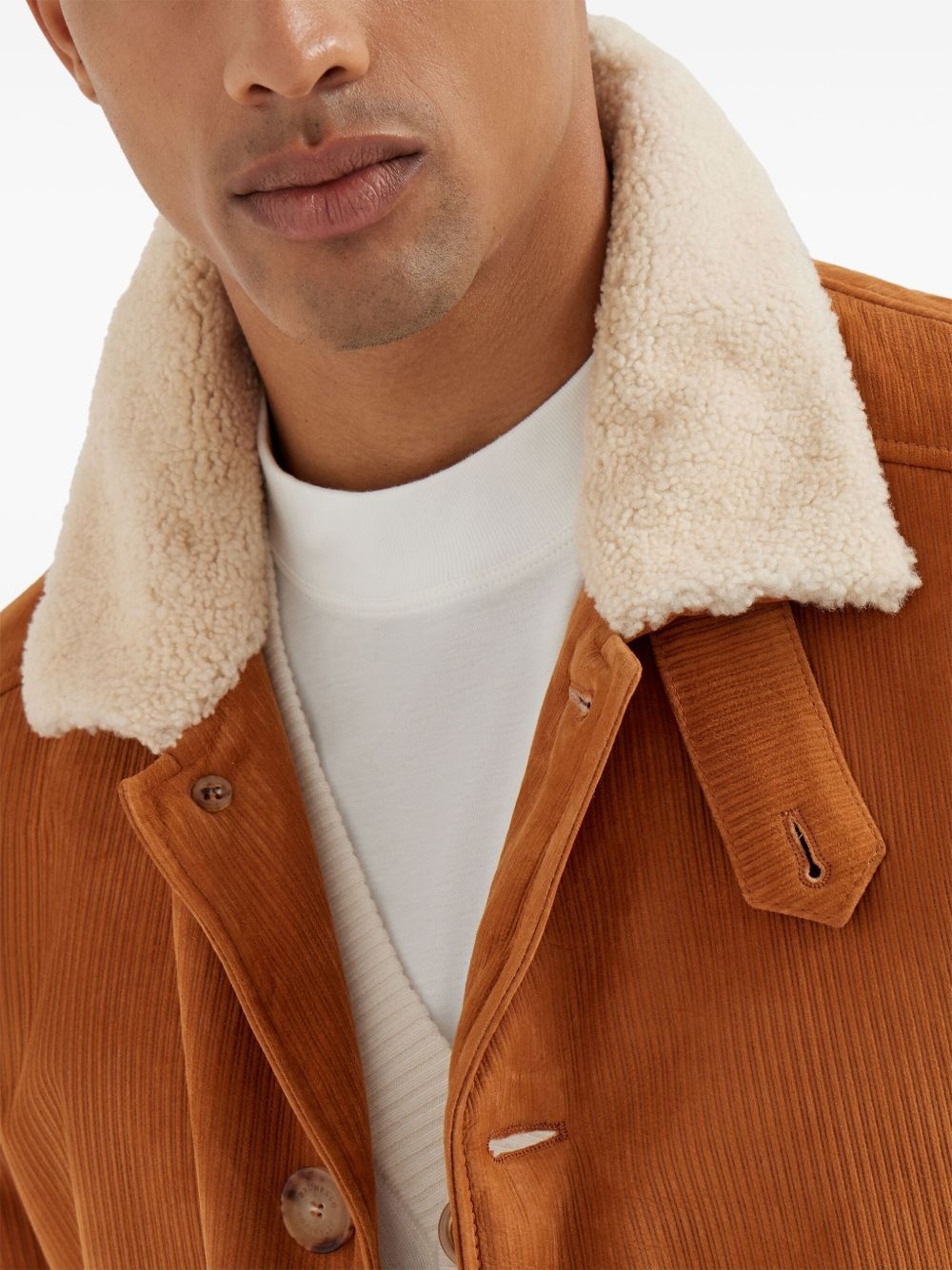 corduroy patch-pocket jacket - 5