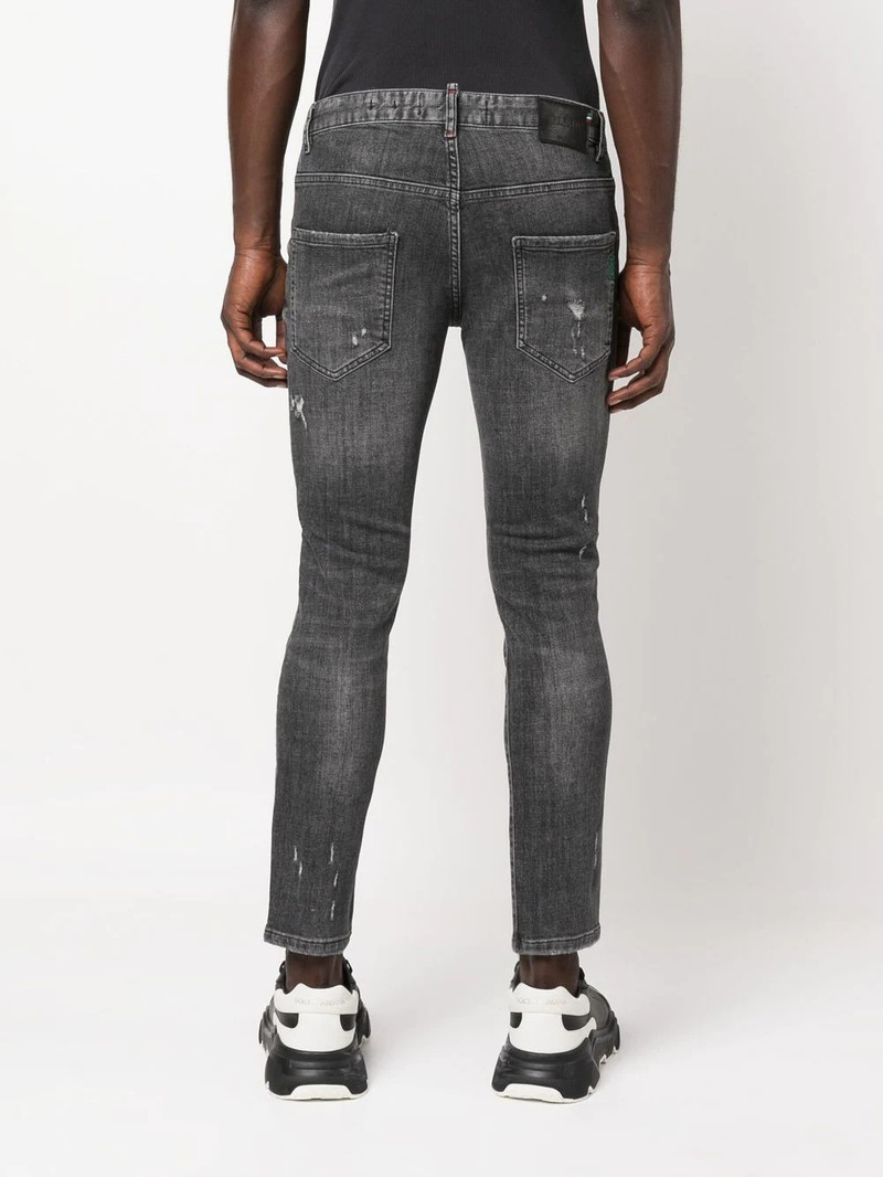 distressed straight-leg denim trousers 4