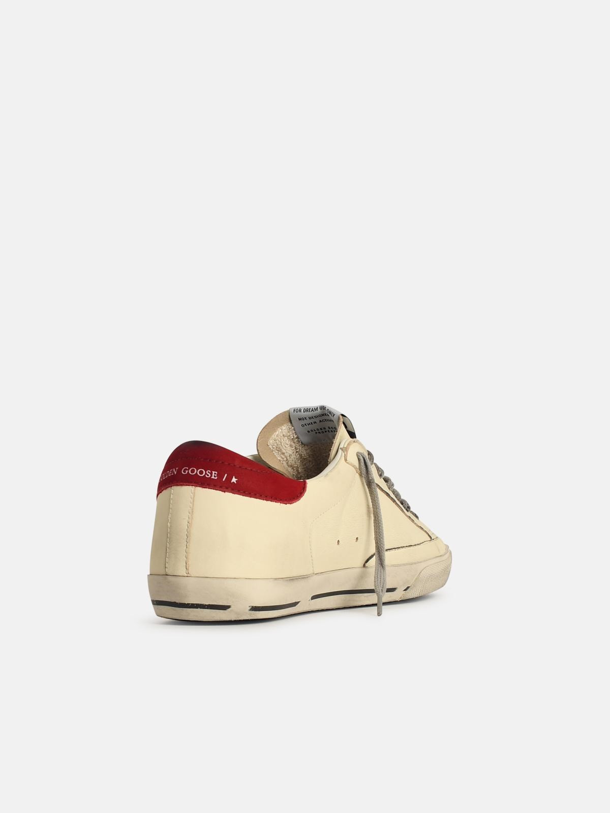 WHITE LEATHER SNEKAER - 3