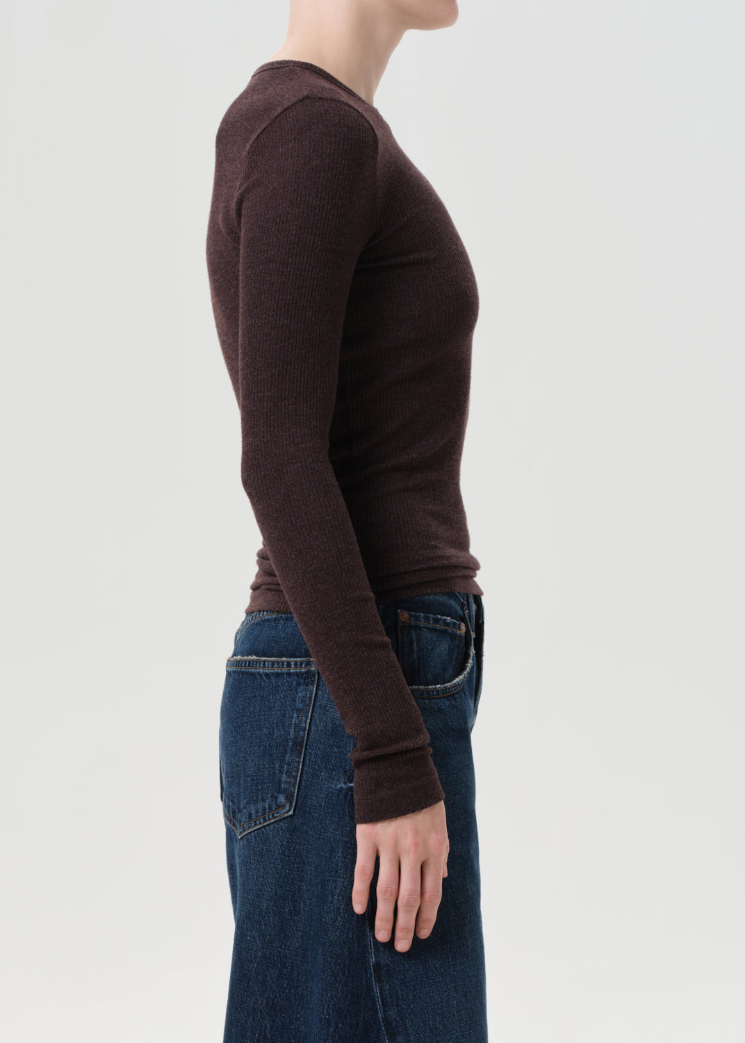 DELPHI SLIM TEE IN ROOT - 4