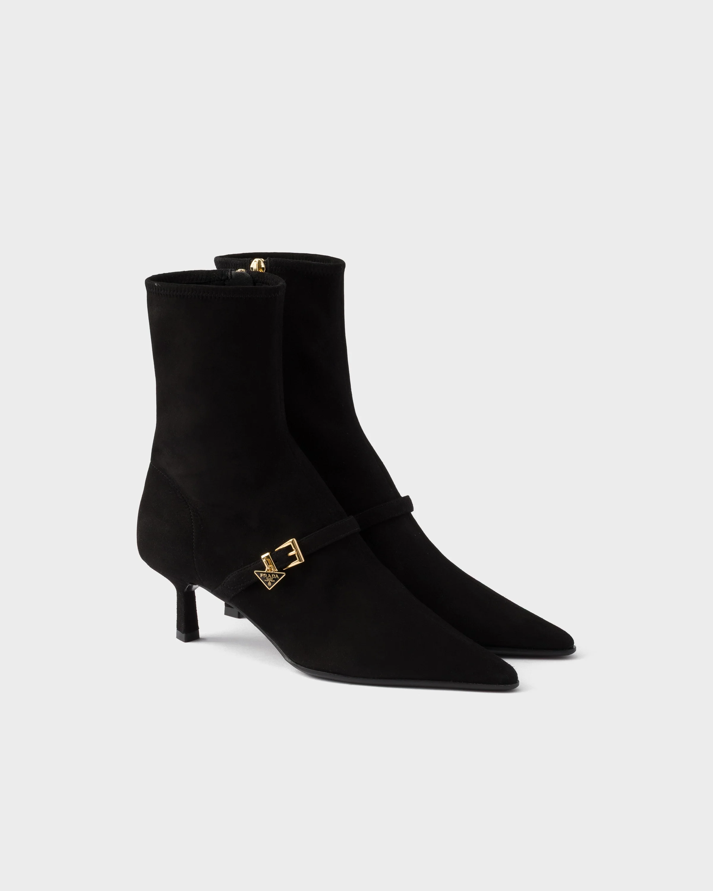 Stretch suede booties - 1