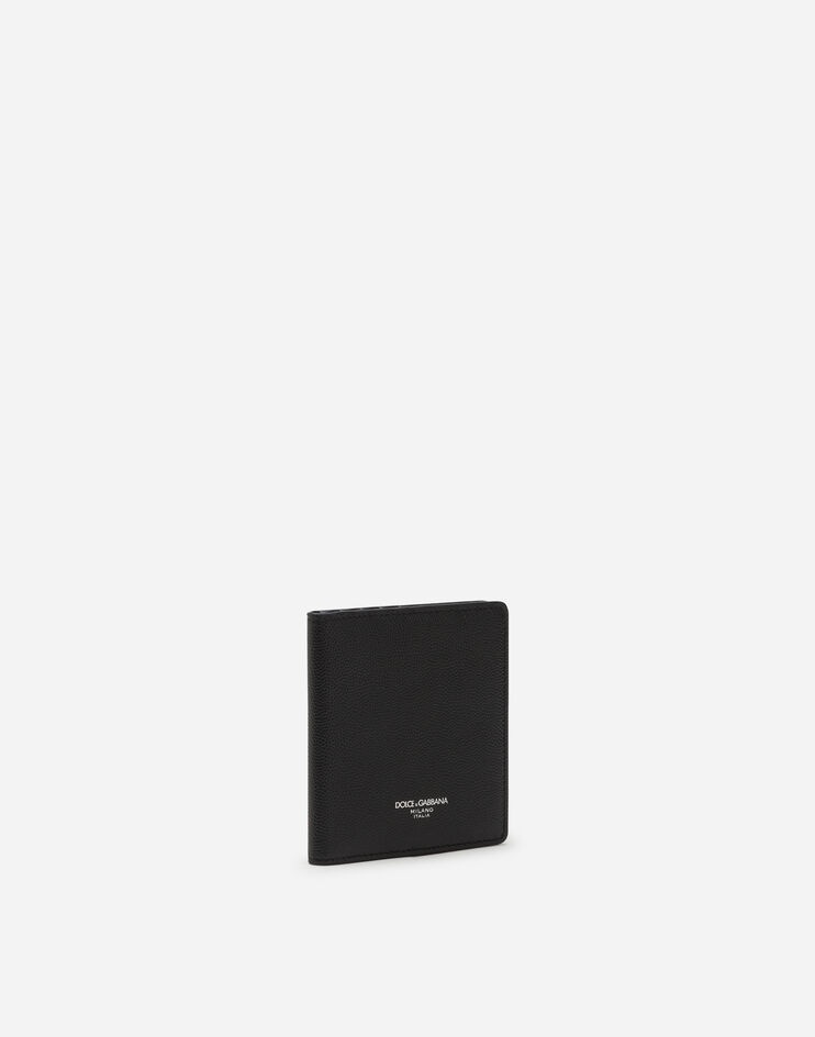 Sunray calfskin bifold card holder with heat-pressed logo - 2