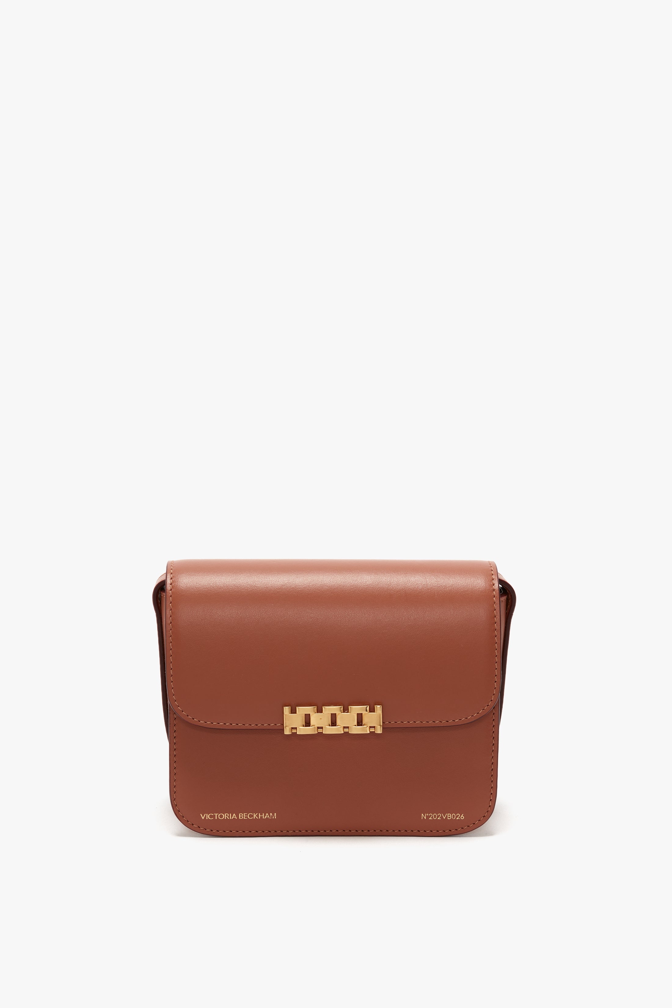 Mini Chain Shoulder Bag In Tan Leather - 5