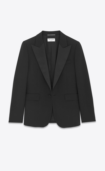 SAINT LAURENT tuxedo jacket in grain de poudre outlook