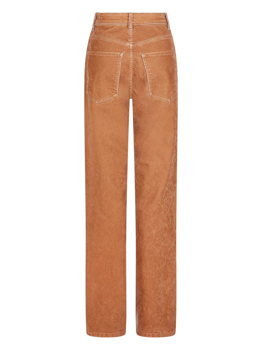 contrast-stitching straight trousers - 6