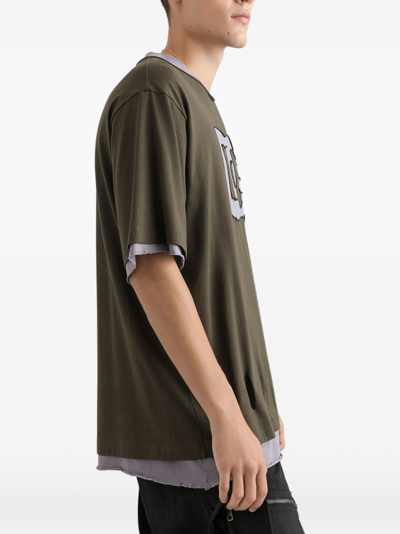 logo-applique layered T-shirt 4