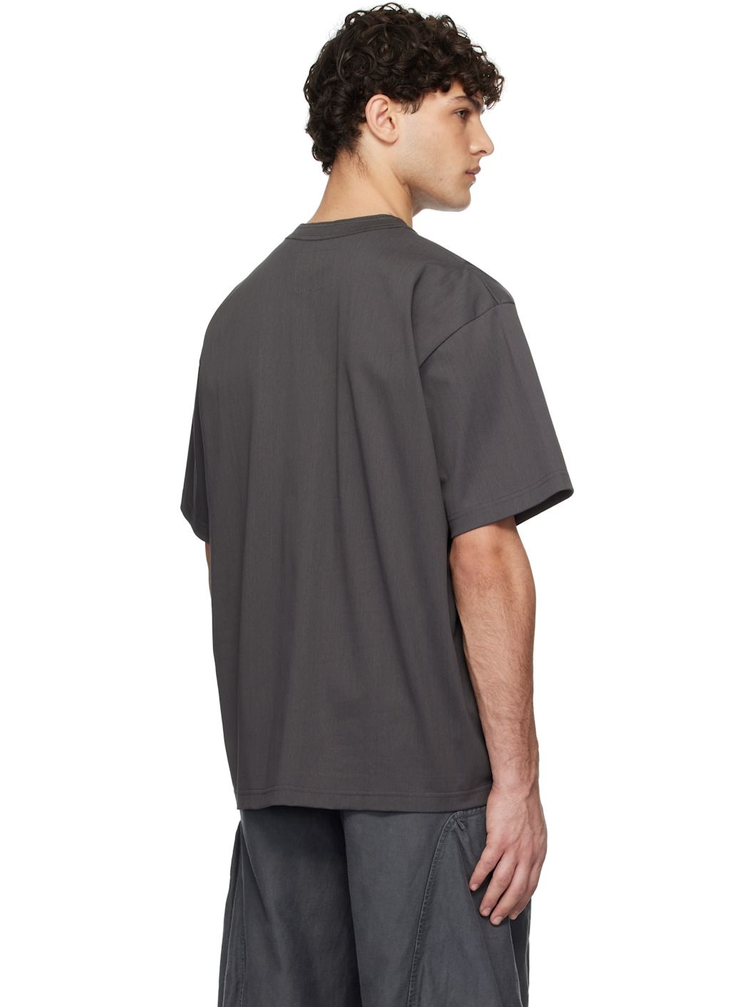 Gray 's' Cotton Jersey T-shirt - 3