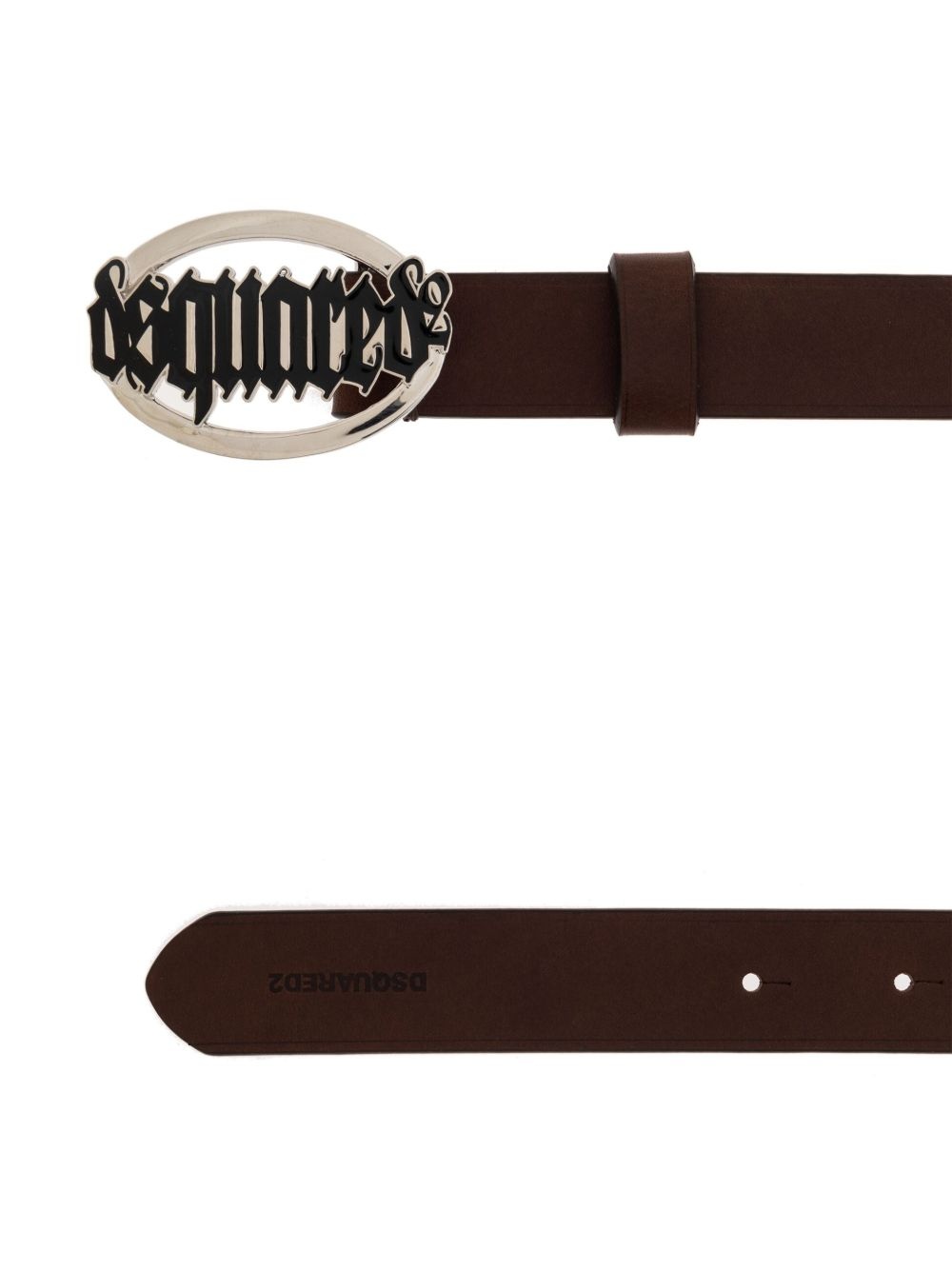 logo-buckle belt - 2