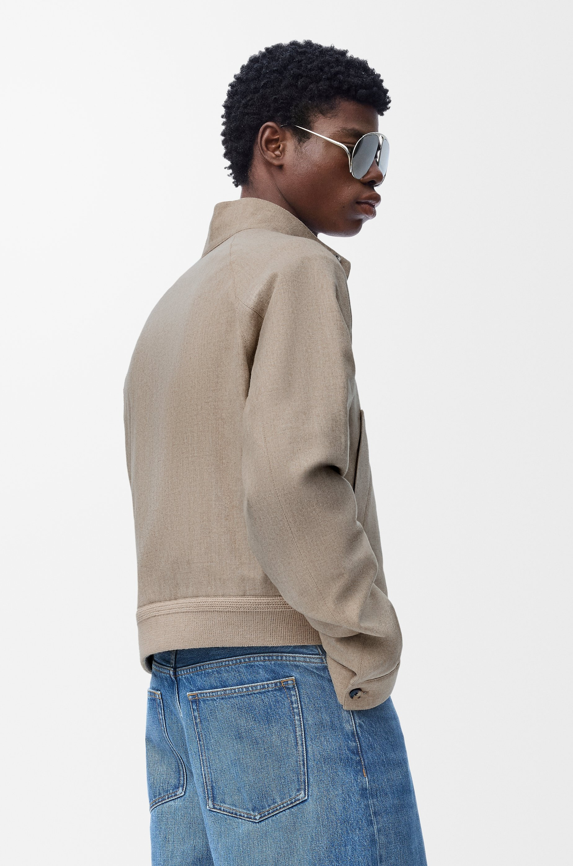 Zip-up jacket in wool and cashmere - 4