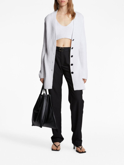 Proenza Schouler ribbed-knit belted cardigan outlook