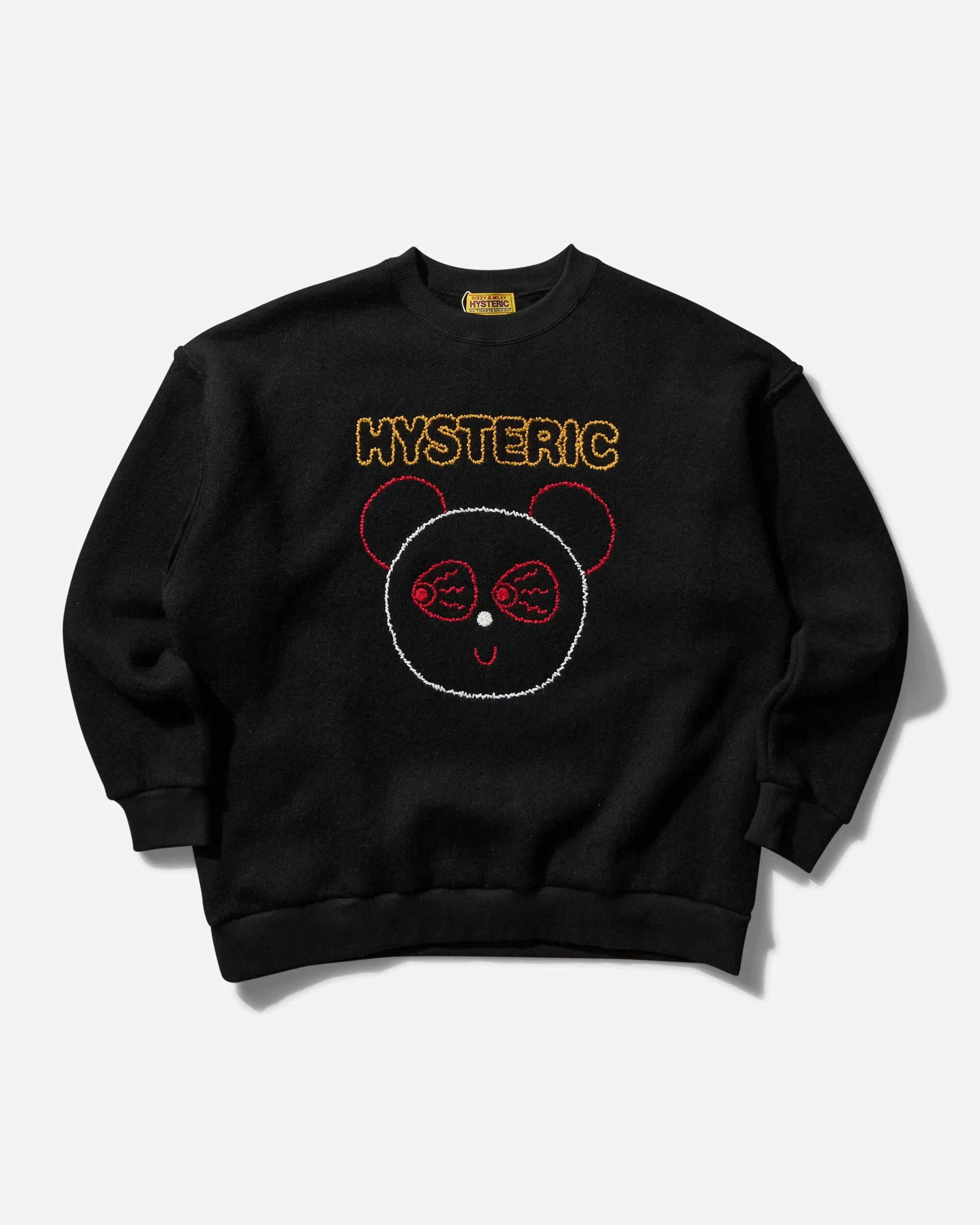 Women's Red Eye Flash Crewneck Sweatshirt Black - 1