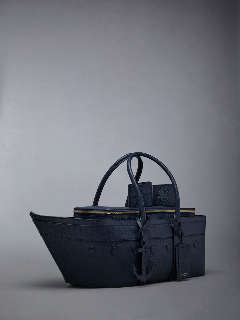 Thom Browne Pebble Grain Leather Cruise Liner Bag outlook