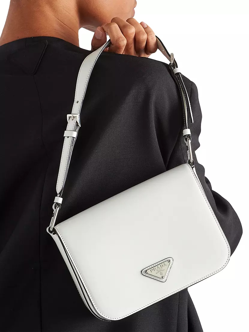 Prada Brushed Leather Shoulder Bag | saksfifthavenue