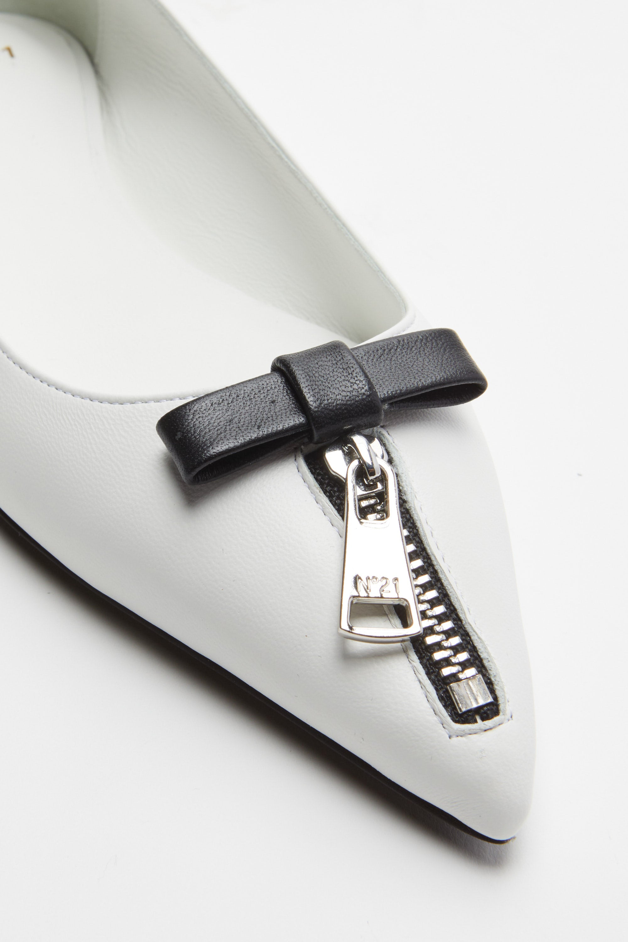 ZIP-DETAIL BALLET PUMPS - 4