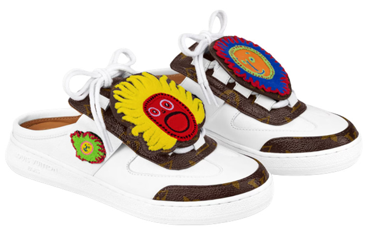(WMNS) LOUIS VUITTON x YAYOI KUSAMA Mules 'White with Logo and Monogram' 1ABD7C - 2