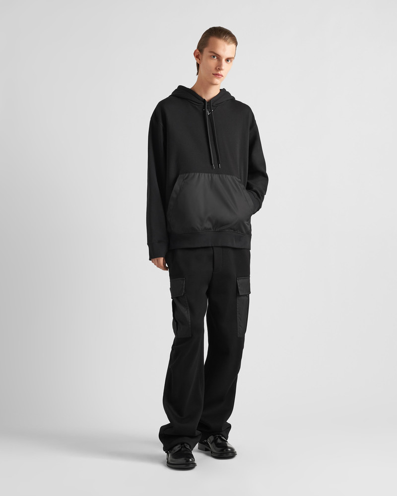 Prada Cotton fleece hoodie outlook