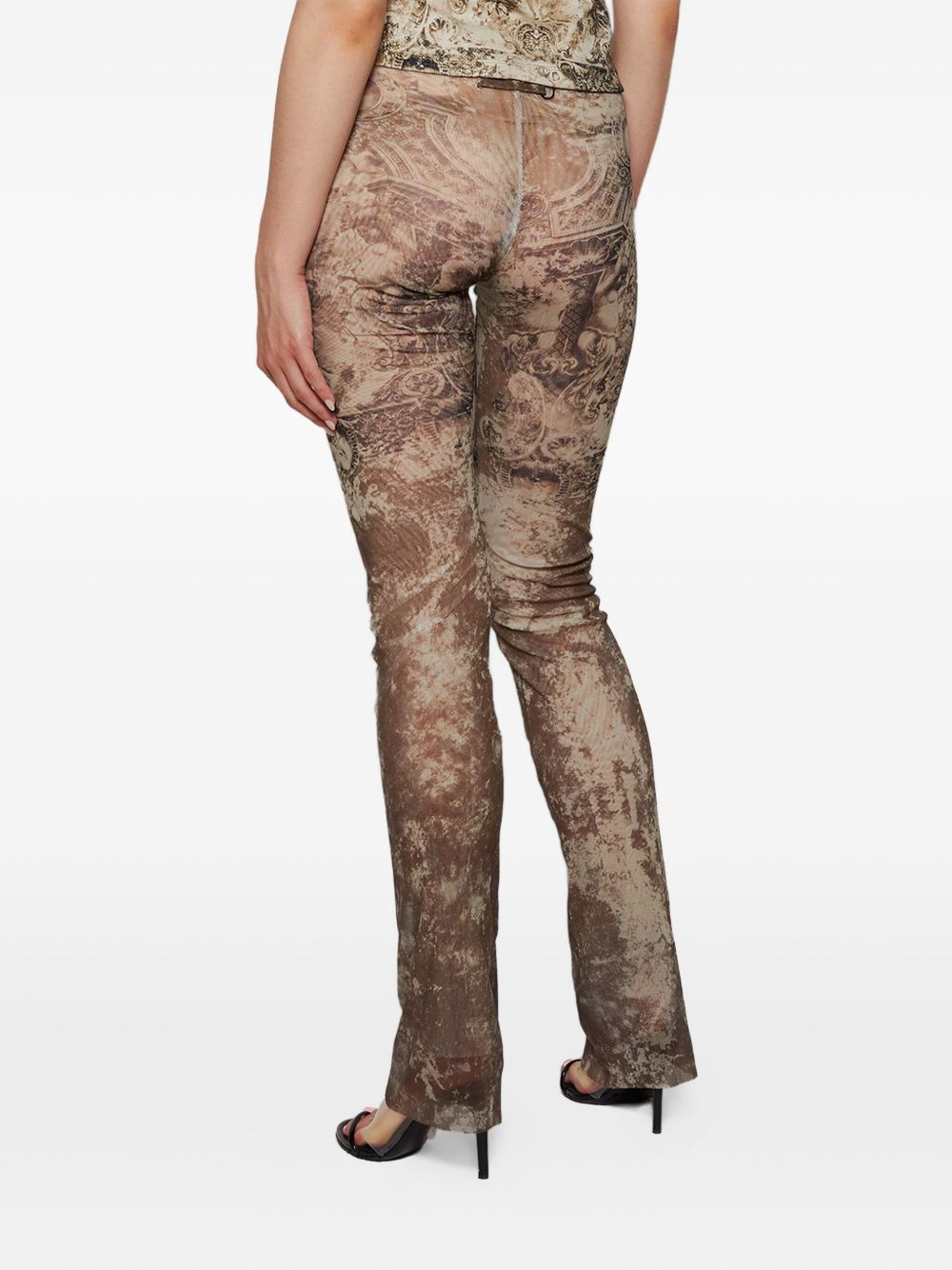 medallion-print trousers - 4