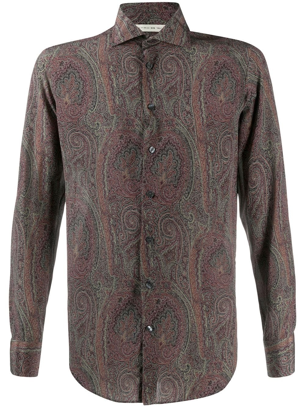 paisley-print silk shirt - 1