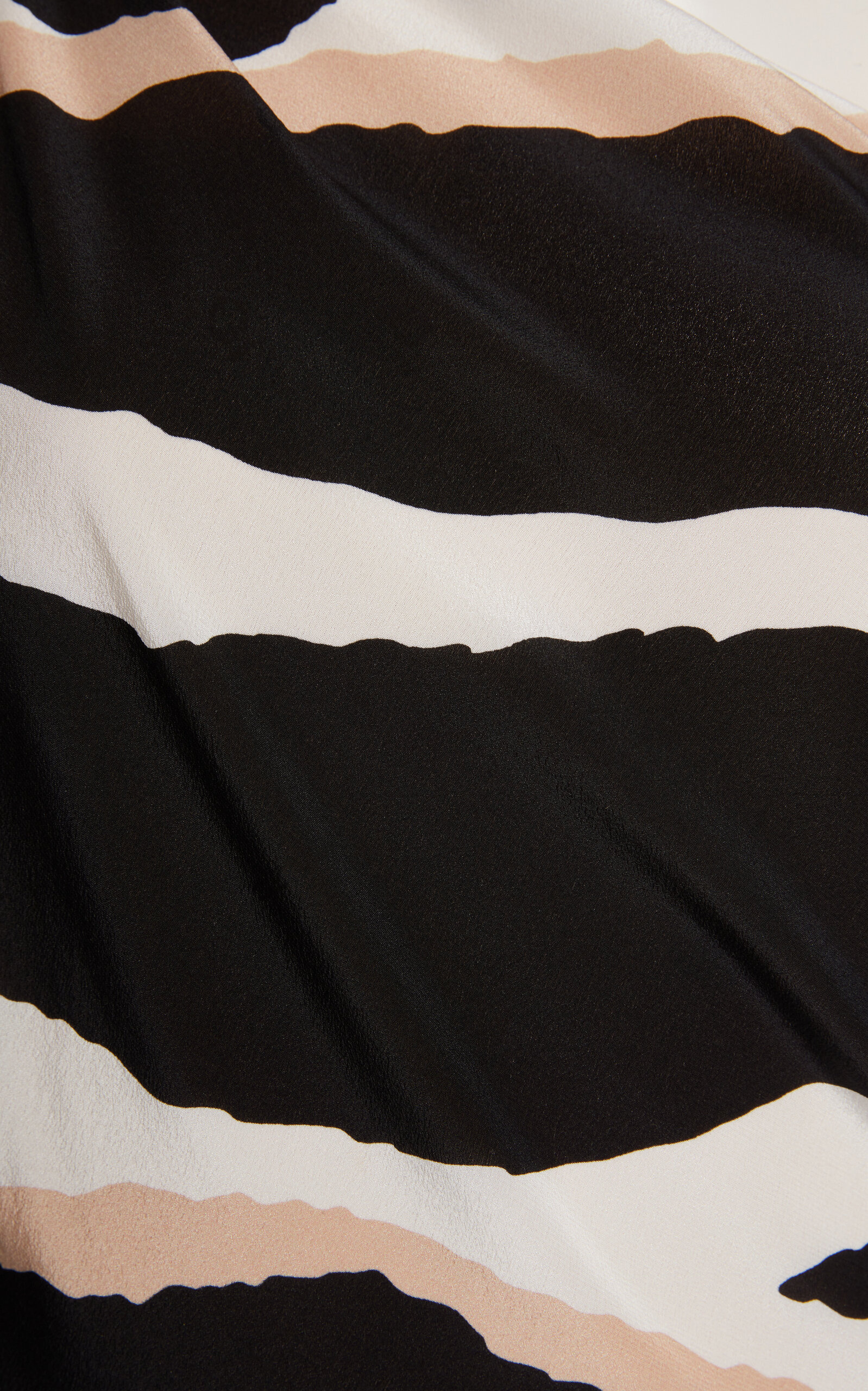 Zebra-Print One-Shoulder Cape Maxi Top black/white - 4