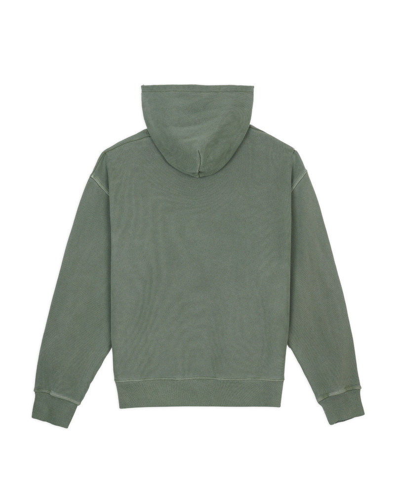 3D Embroidered Logohead Garment Dyed Hoodie - Ivy 3