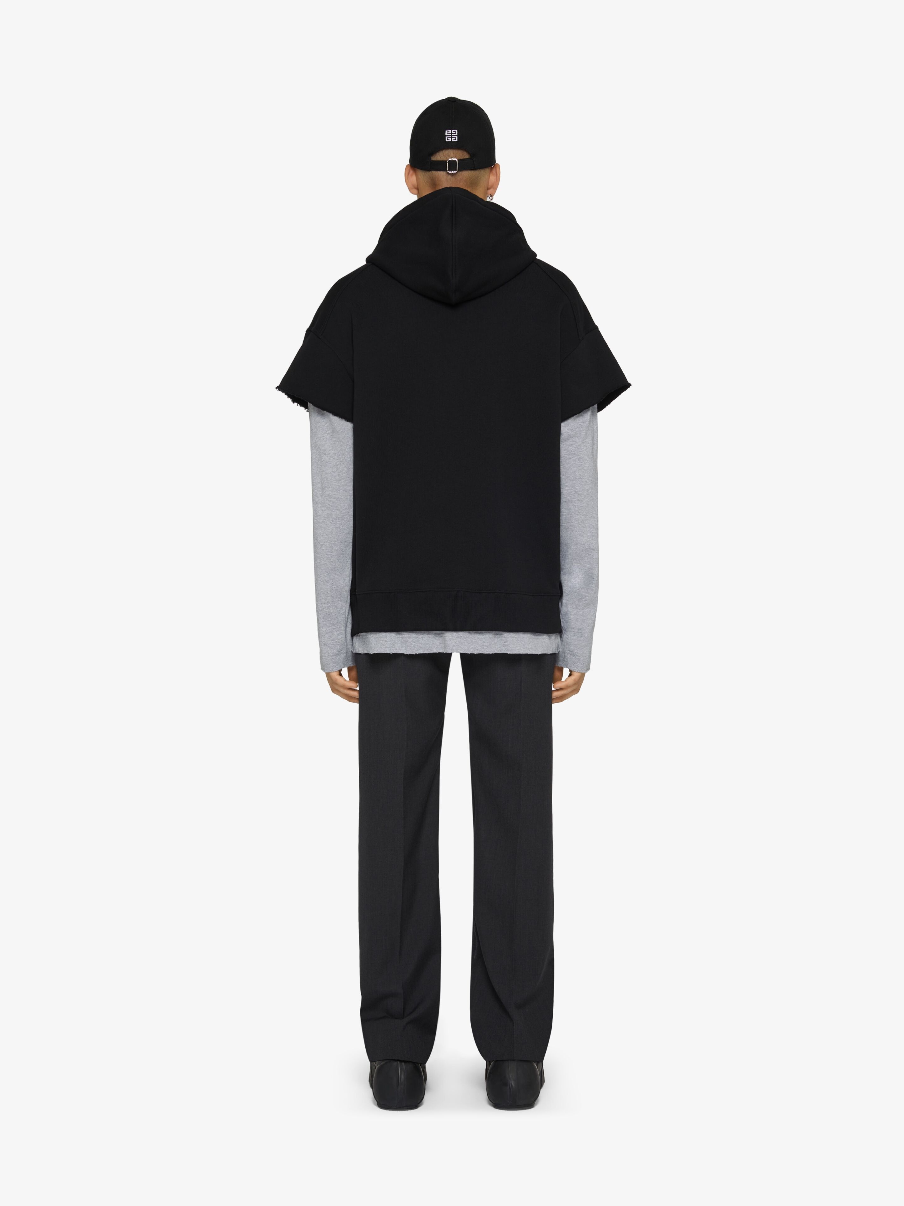 GIVENCHY ARCHETYPE CUT & LAYER ZIPPED HOODIE - 4