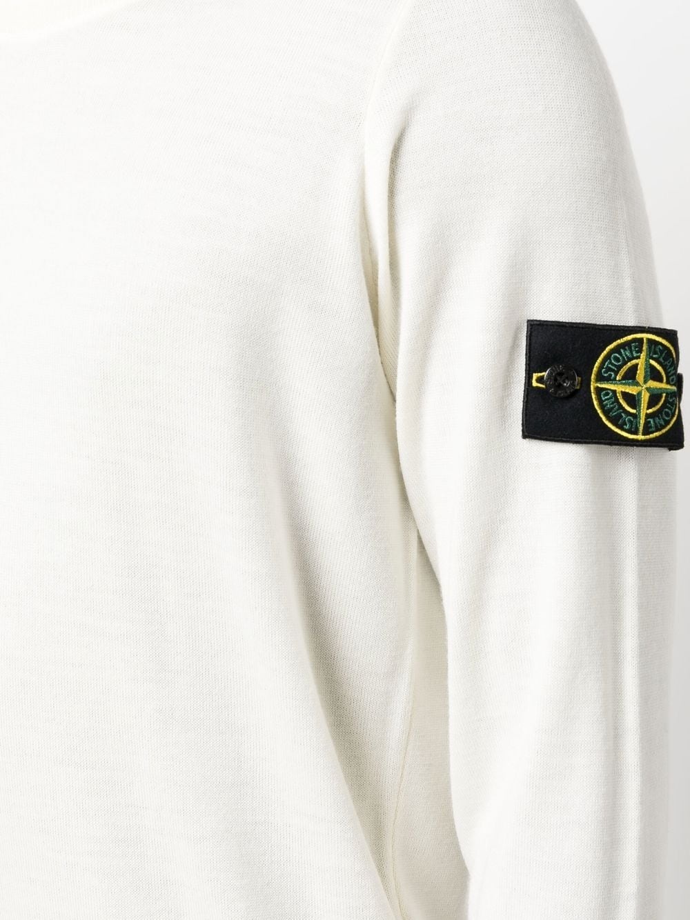 Compass logo-patch knitted jumper - 5