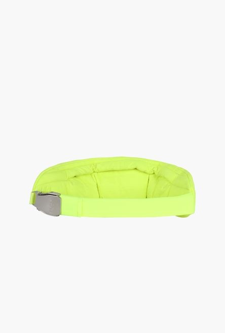 Lime-green embossed nylon belt bag - 3