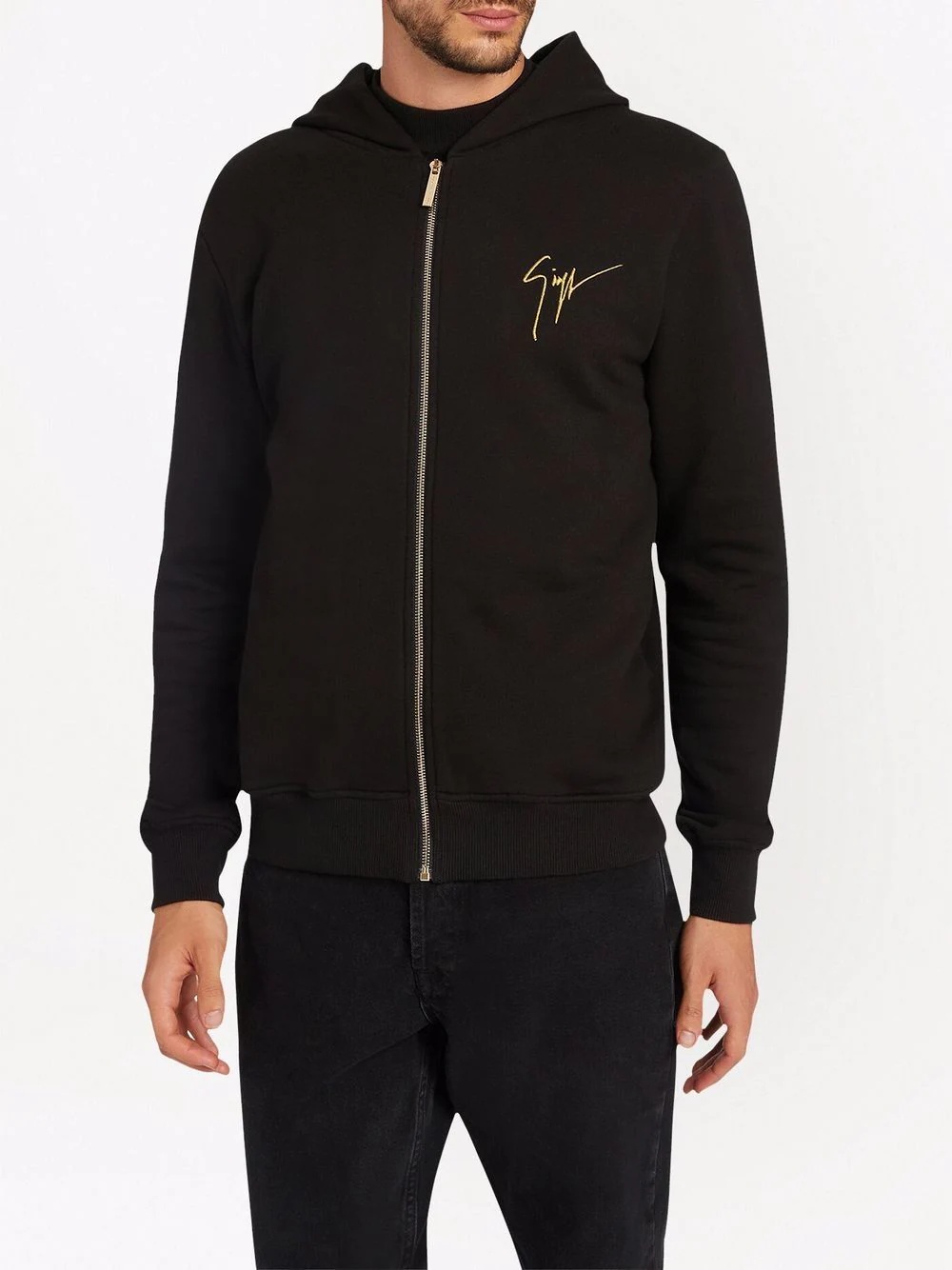 LR-17 embroidered-logo zip hoodie - 3