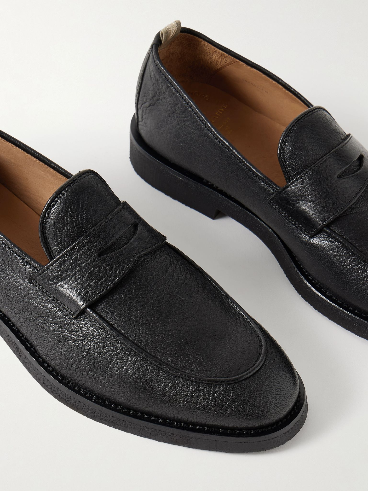 Opera Flexi 101 Deerskin Penny Loafers Black - 5