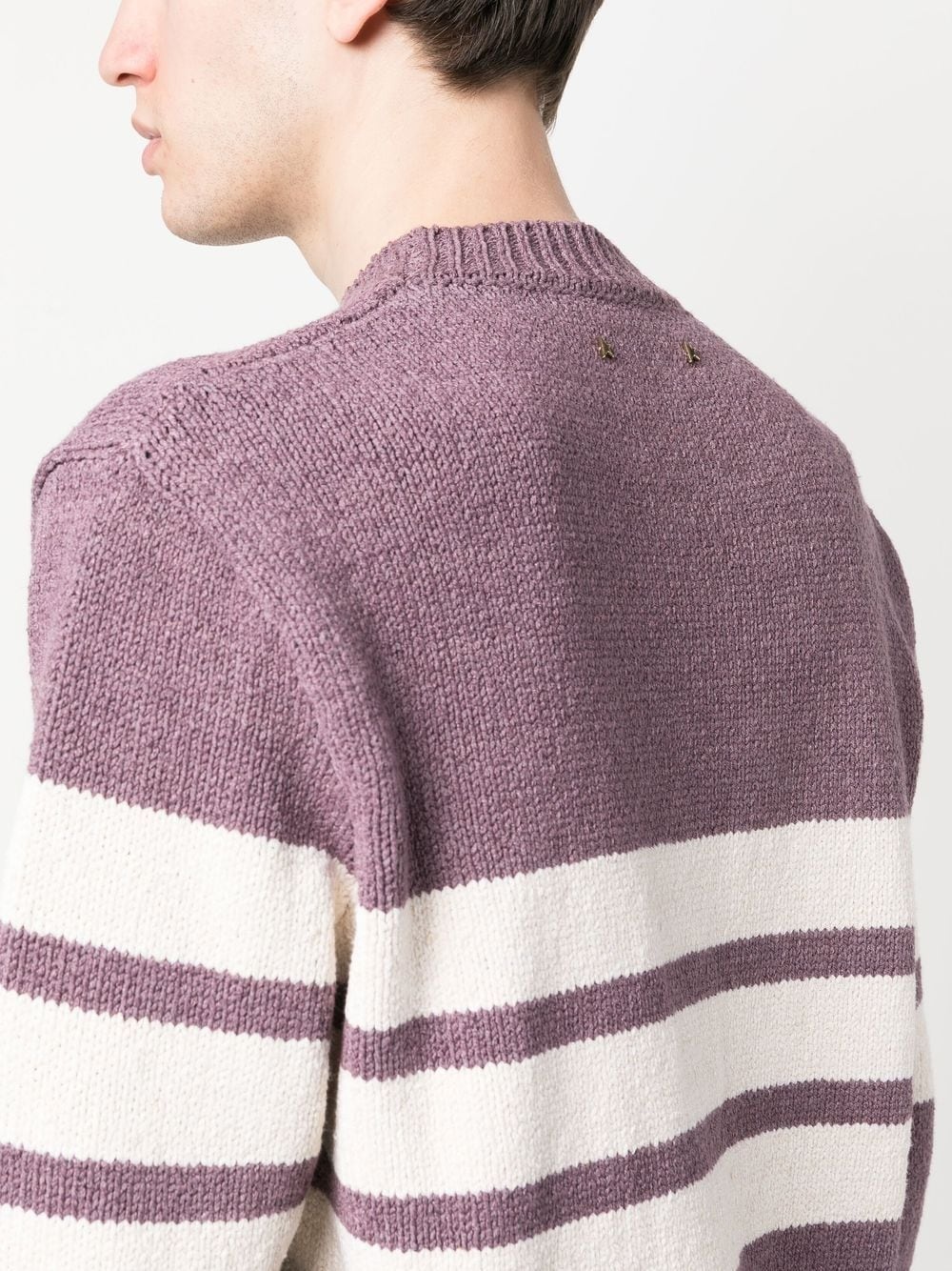 ribbed-knit crew neck sweatshirt - 5