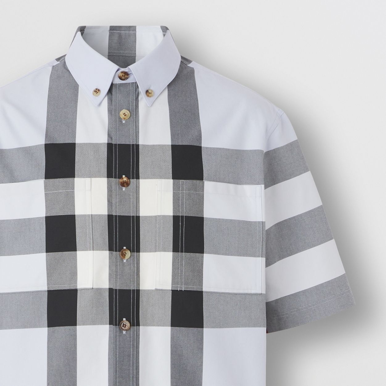 Short-sleeve Check Cotton Shirt - 6