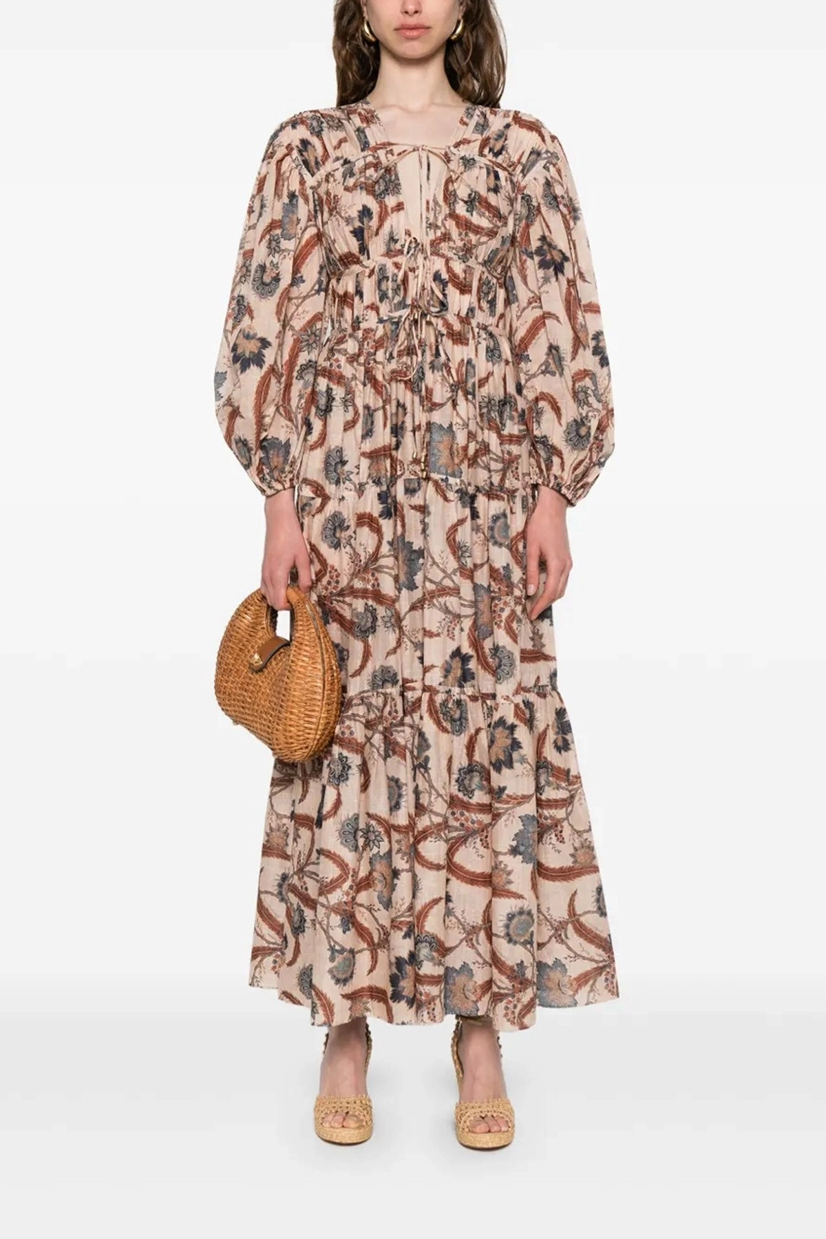 'Ascension Tie Billow Maxi' dress - 2