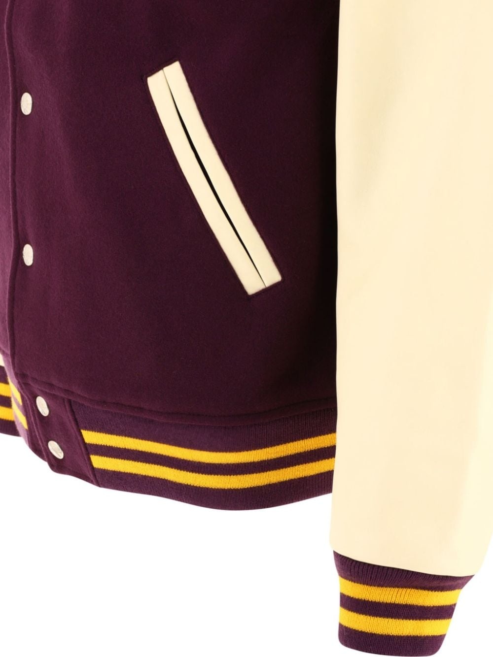 embroidered-logo wool jacket - 4