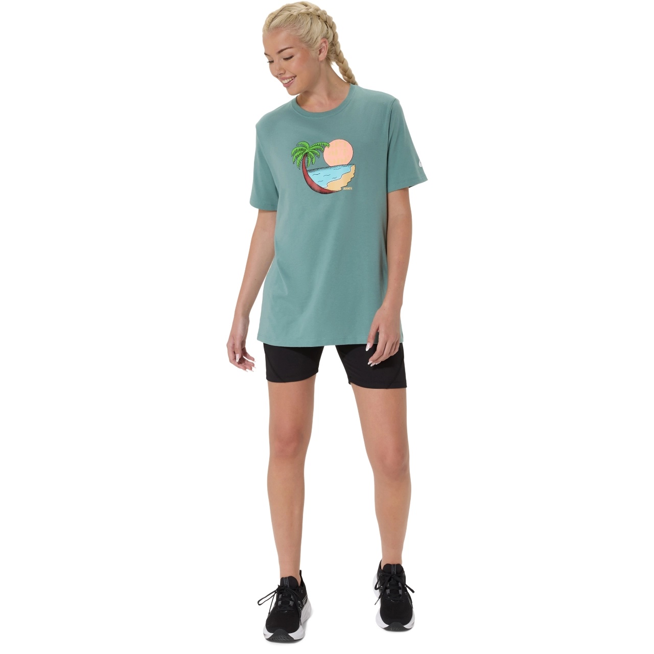 UNISEX ASICS PALM IN THE SUN SHORT SLEEVE TEE - 6