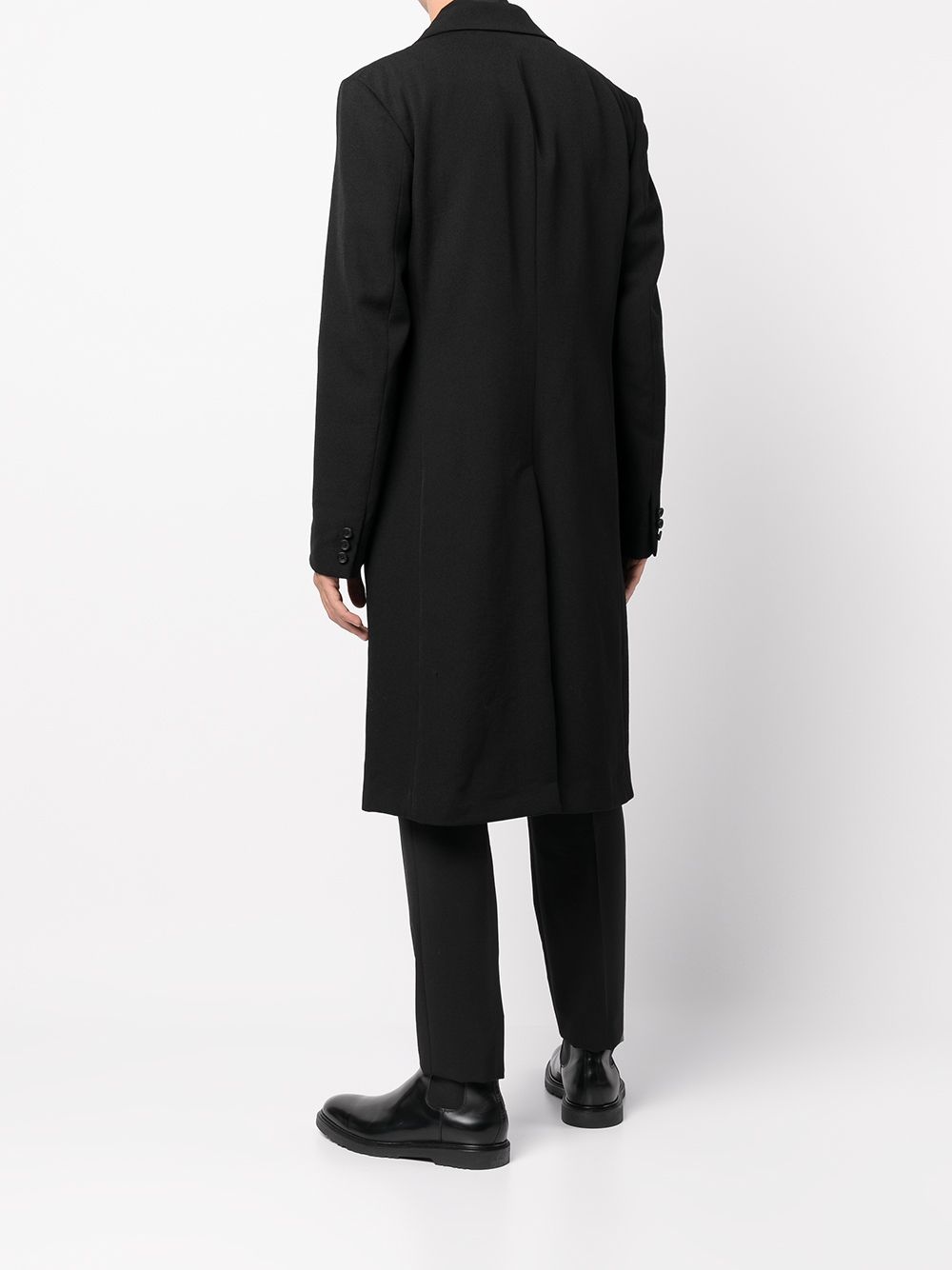 single-breasted wool coat - 4