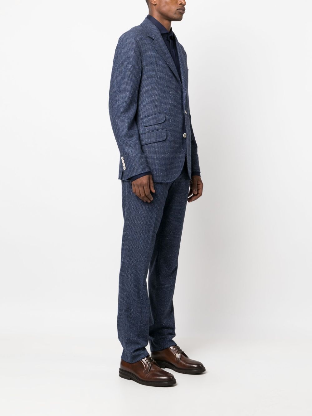 houndstooth wool-cashmere blend suit - 3