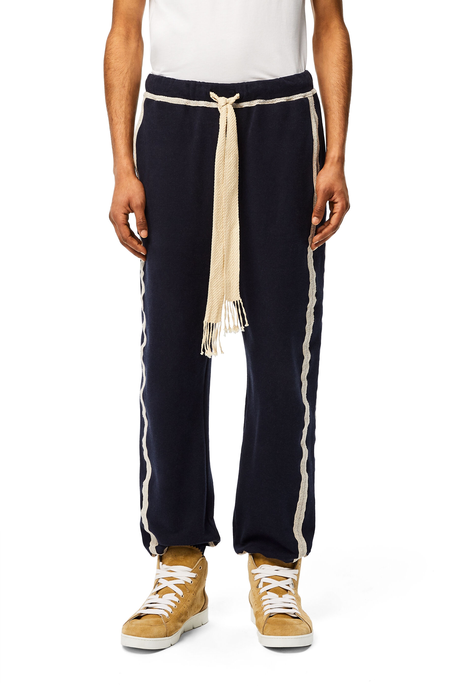 Anagram embroidered track trousers in cotton - 3