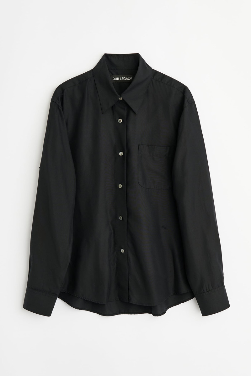 Forever Shirt Black Liquid Tencel 1