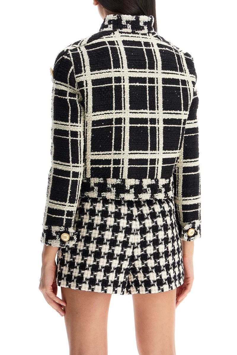 【関税＆送料込み】Valentino Garavani Macro Check Tweed Min Valentino Garavani Macro Check Tweed Caban – Ellie Belle