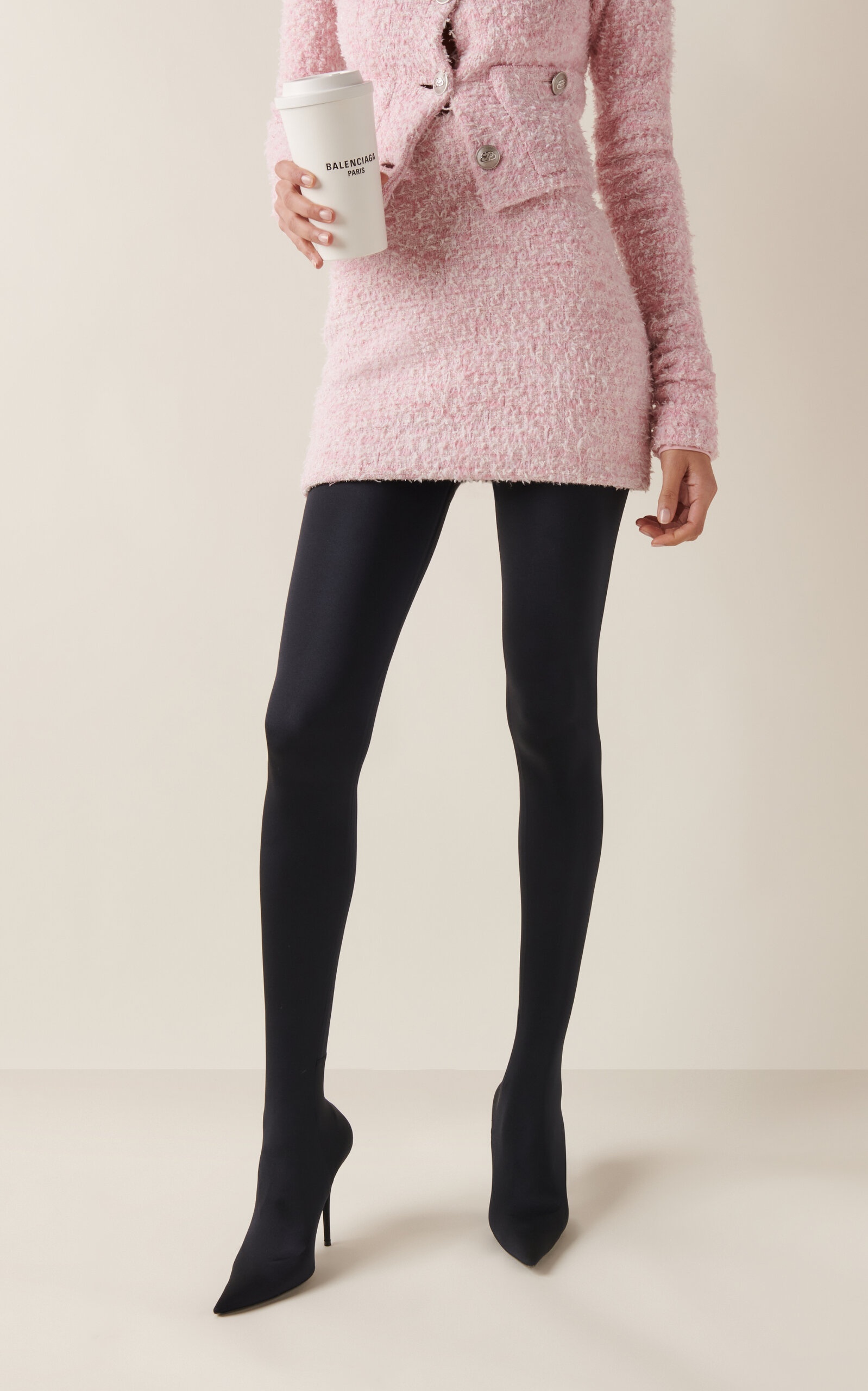 Cotton Tweed Mini Skirt pink - 3