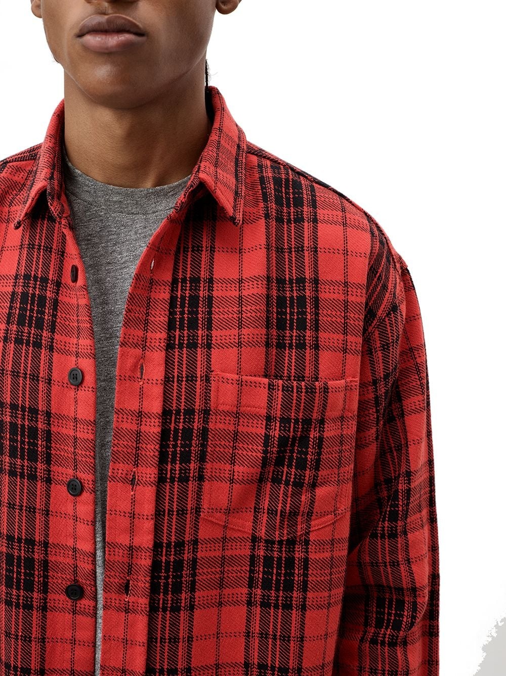 plaid-check print shirt - 5