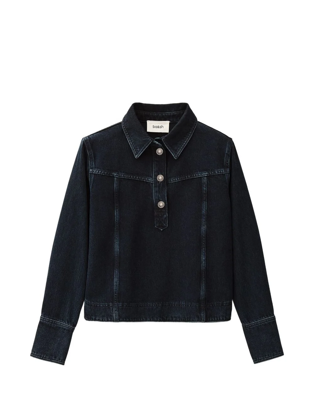 Tavy buttoned-colar polo top - 1