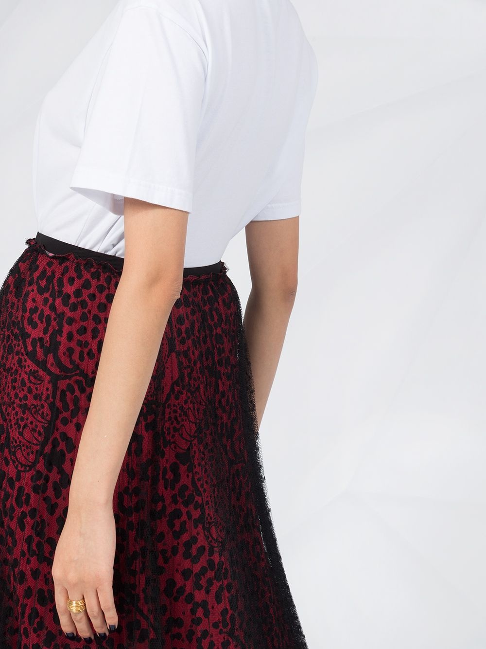 high-waisted leopard-print skirt - 3