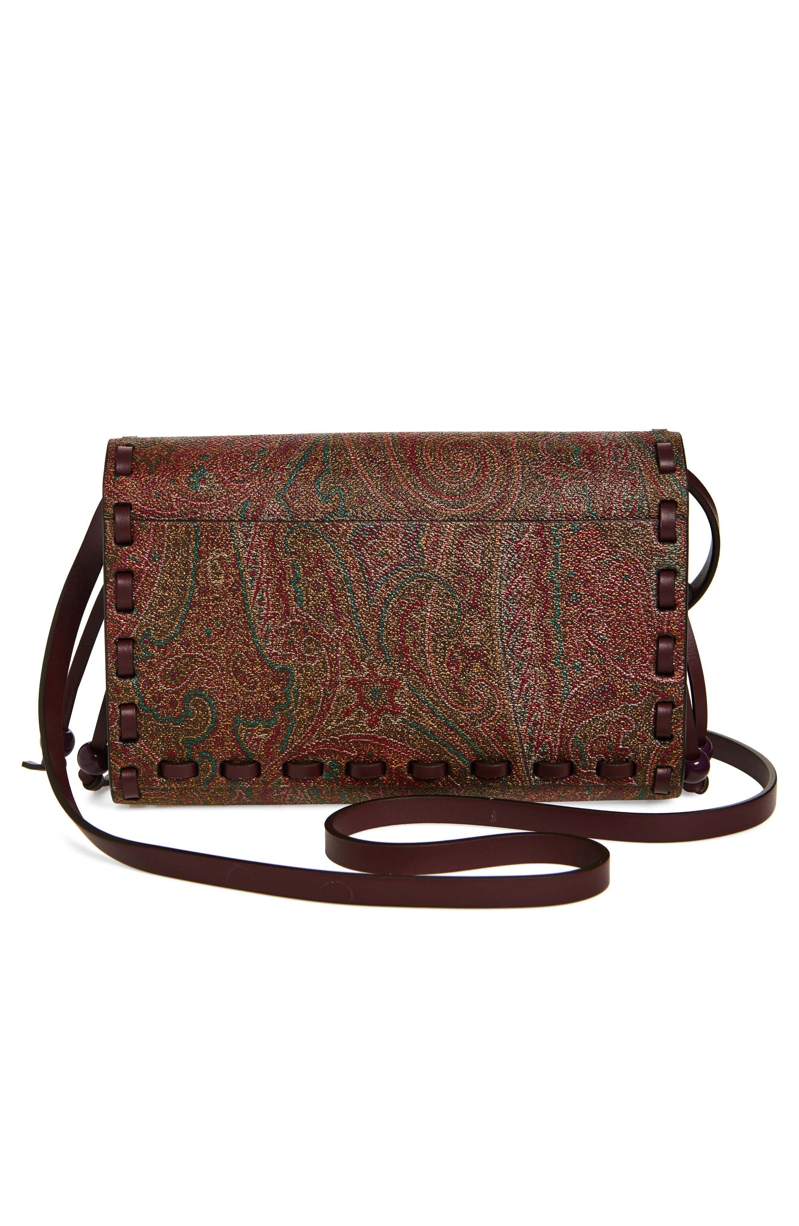 Etro Vulcano Arnica Coated Crossbody Bag in Vino at Nordstrom - 3