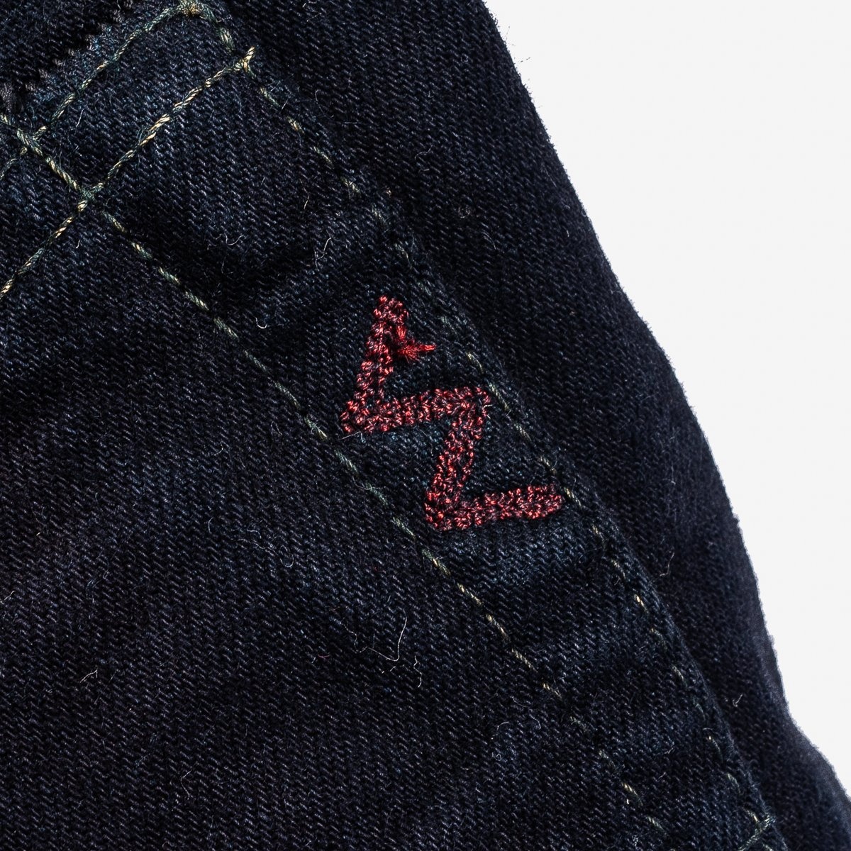IH-888S-142OD 14oz Selvedge Denim Medium/High Rise Tapered Cut Jeans - Indigo Overdyed Black - 11