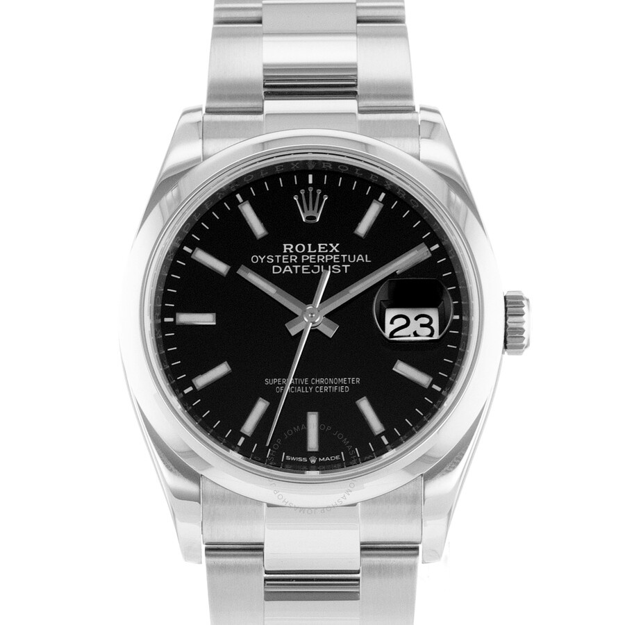 Pre-owned Rolex Datejust 36 Automatic Chronometer Black Dial Men's Watch 126200 BKSO - 1