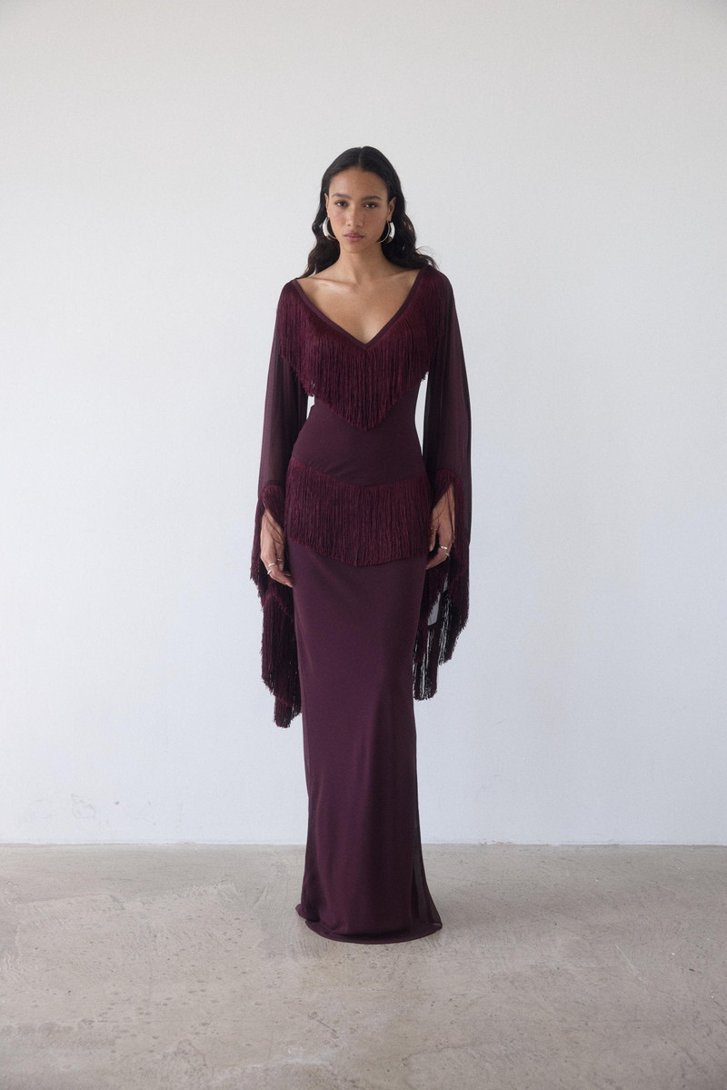 CRISTAL MAXI DRESS IN EARTH CHIFFON 7
