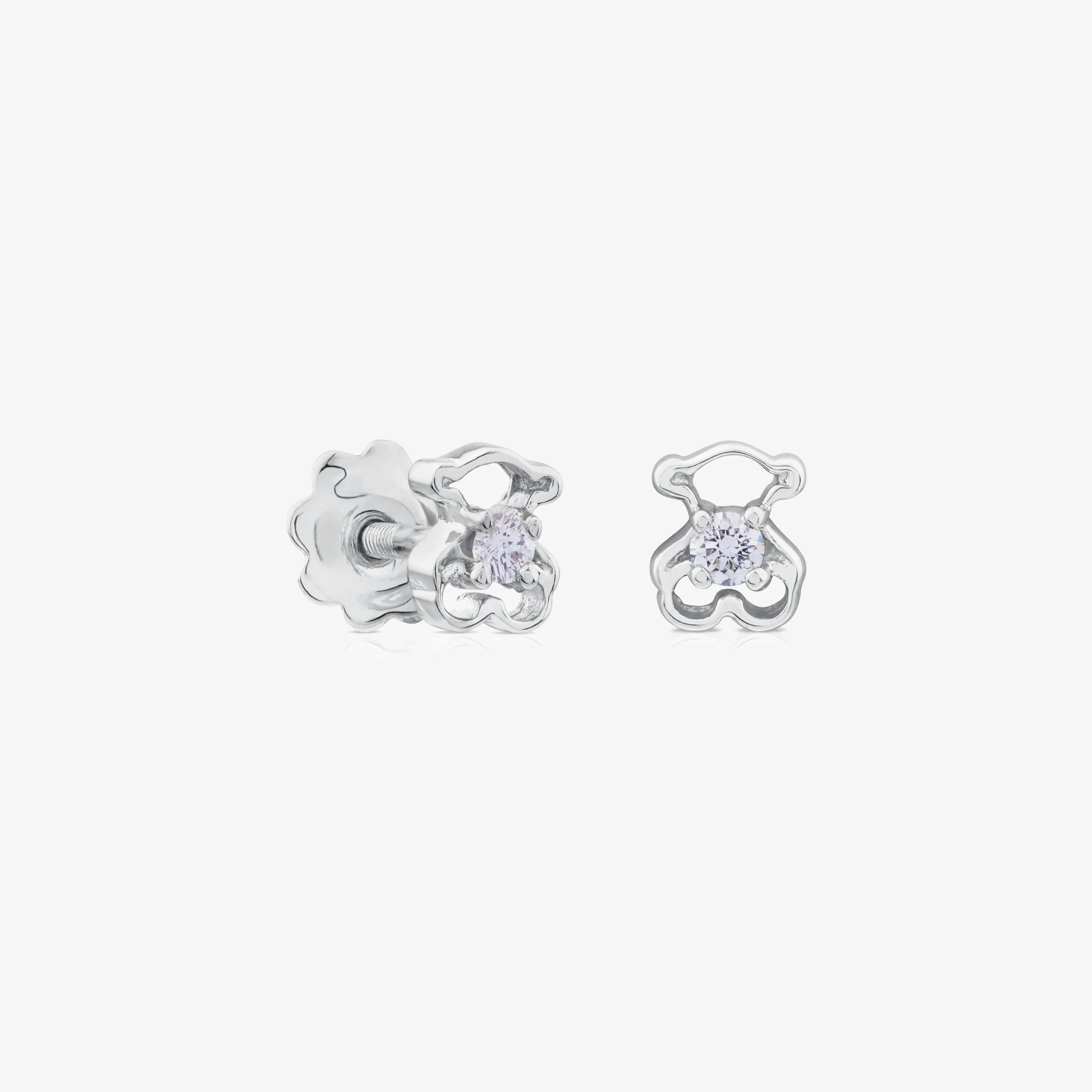 18K white gold Silueta Earrings with Diamonds - 1