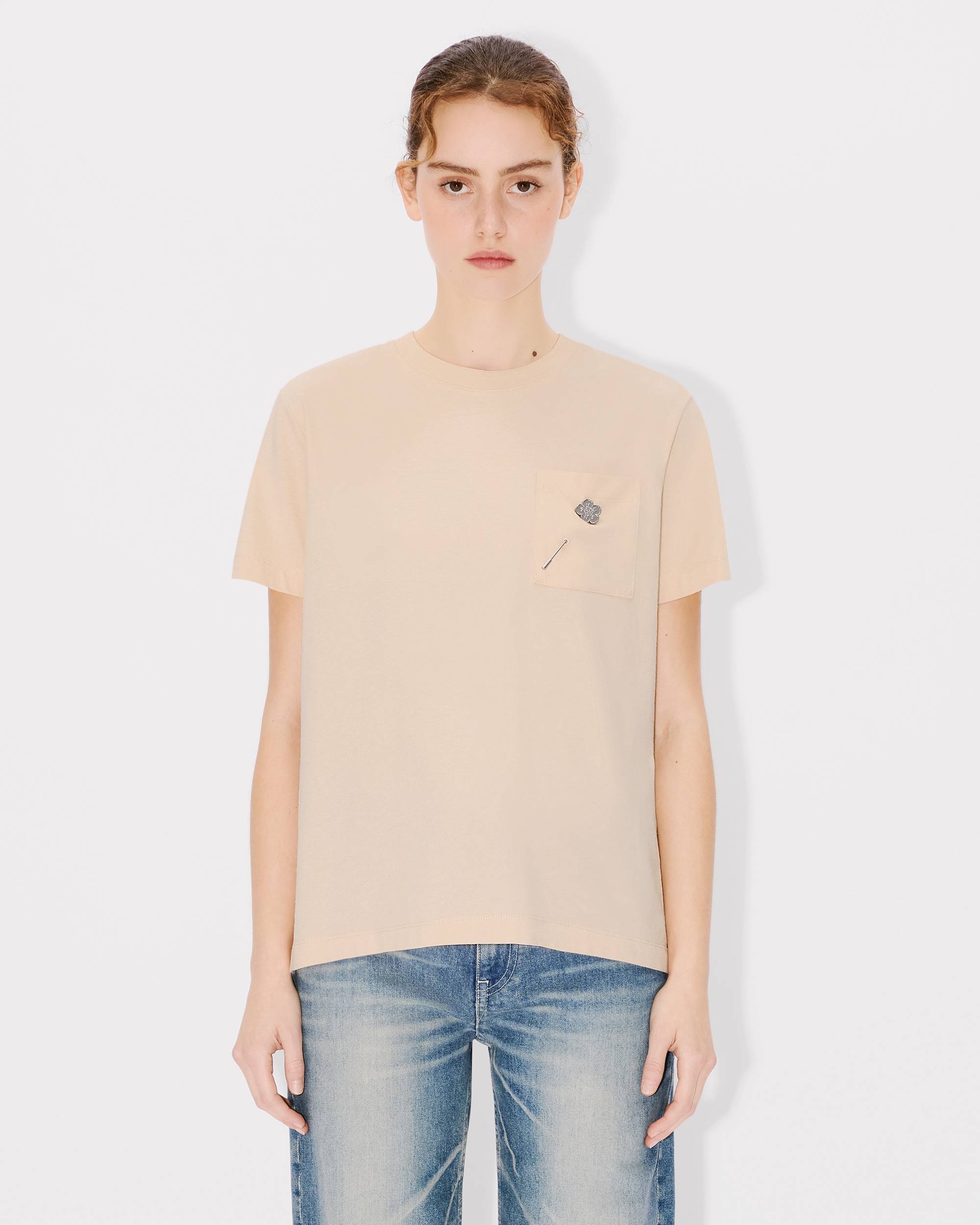 'Boke Flower' embroidered loose T-shirt in cotton - 3