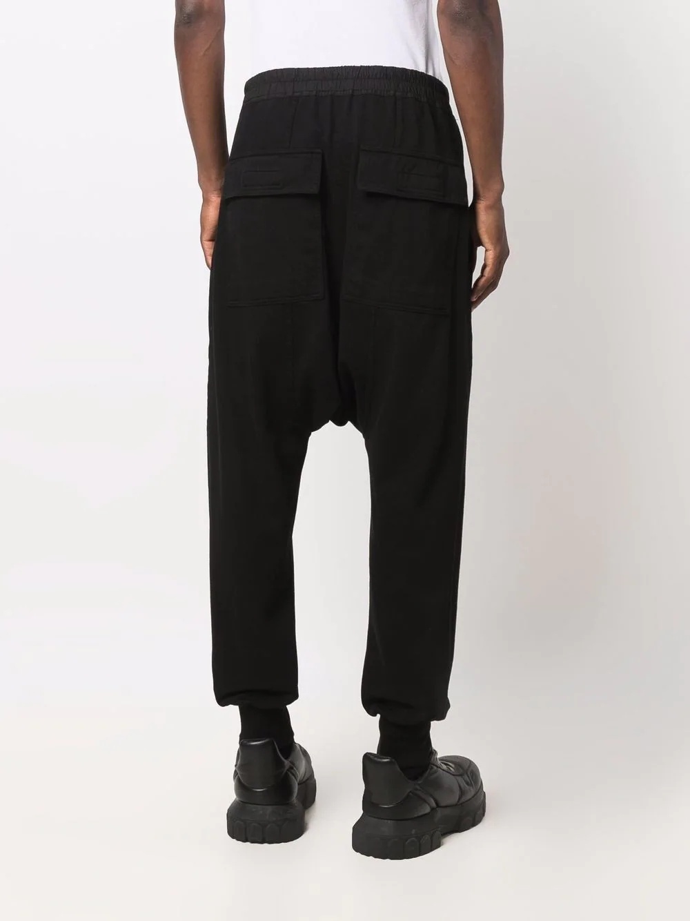 drop-crotch drawstring trousers - 4